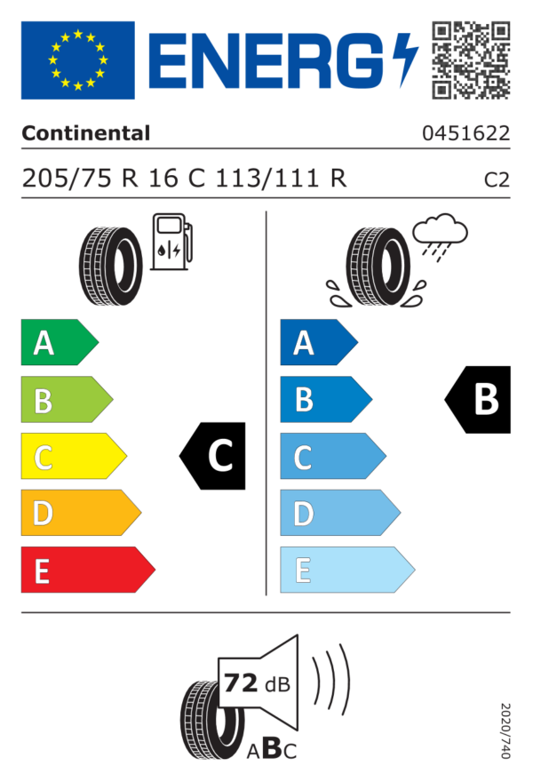 205/75R16C 113/111R ContiVanContact 100 10PR - Image 2